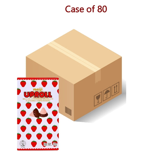Meiji Uproll (Milk & Strawberry Chocolate)-明治阿波羅草莓巧克力-35g-CHOMJ206-80