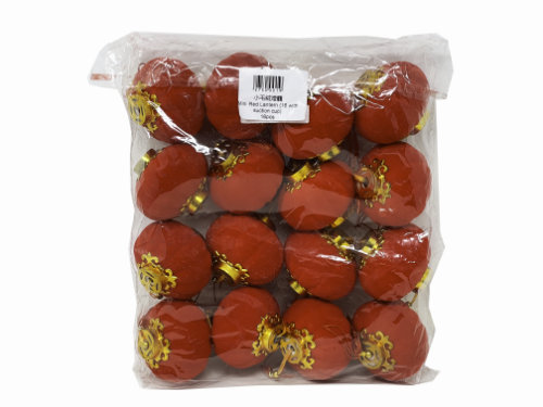 Mini Red Velvet Lantern (16 with suction cup)-小毛絨燈籠-16pcs-LAN301