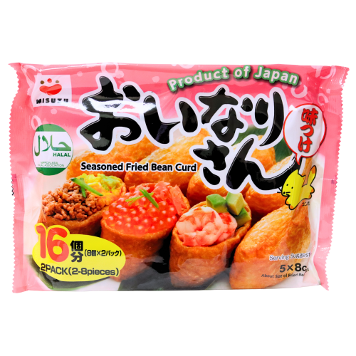 Misuzu Inari Seasoned Fried Bean Curd 16pcs-稻荷壽司油炸甜豆腐皮-250g-TOFU218