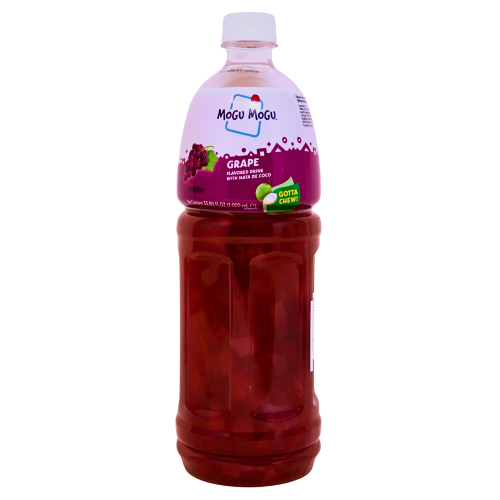 Mogu Mogu Grape Drink with Nata De Coco-椰果葡萄味飲料-1ltr-DRIMM204