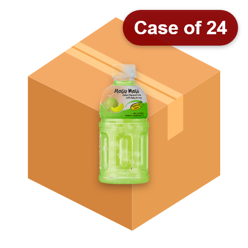 Load image into Gallery viewer, Mogu Mogu Melon Drink with Nata De Coco-椰果哈密瓜味飲料-320ml-DRIMM108-24
