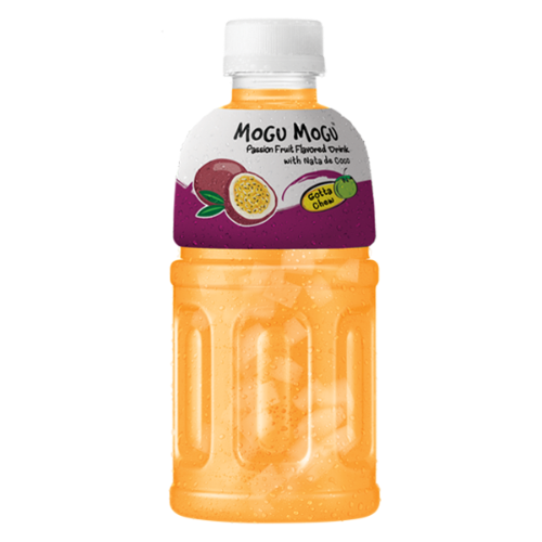 Load image into Gallery viewer, Mogu Mogu Passion Fruit Drink with Nata De Coco-椰果百香果味飲料-320ml-DRIMM111
