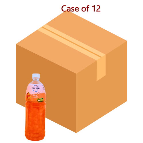 Mogu Mogu Peach Drink with Nata De Coco-椰果蜜桃味飲料-1ltr-DRIMM205-12
