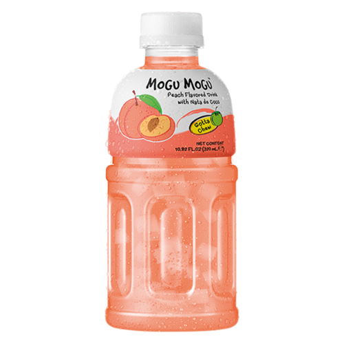 โหลดรูปภาพเข้าสู่ตัวดูแกลเลอรี, Mogu Mogu Peach Drink with Nata De Coco-椰果蜜桃味飲料-320ml-DRIMM116

