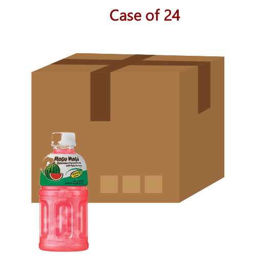 将图像加载到图库查看器中， Mogu Mogu Watermelon Drink with Nata De Coco-椰果鮮西瓜味飲料-320ml-DRIMM117-24
