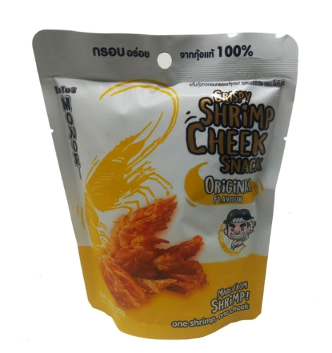 갤러리 뷰어에 이미지 로드, Monori Crispy Shrimp Cheek Snack - Original-香脆蝦頭小吃-原味-25g-SNACMO101
