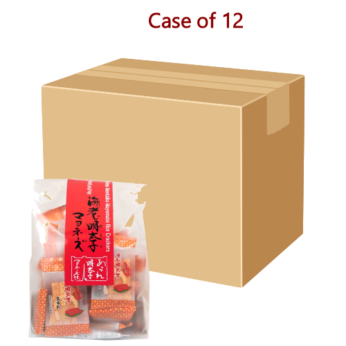 Morihaku Shrimp Mentaiko Mayonnaise Rice Cracker-森泊明太子蛋黃醬蝦味米餅-53g-BISMO101-12