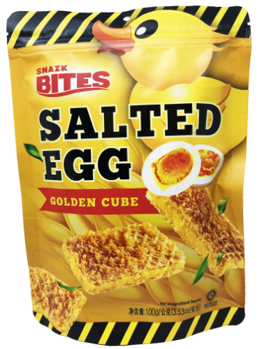 갤러리 뷰어에 이미지 로드, My Biscuit Snazk Bites Golden Cube - Salted Egg-喜樂麥醬心鹹蛋黃威化酥-100g-BISMY106

