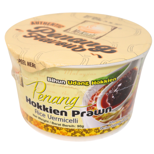 Mykuali Penang Spicy Prawn Rice Vermicelli-檳城香辣蝦湯碗裝米粉-90g-INMY202