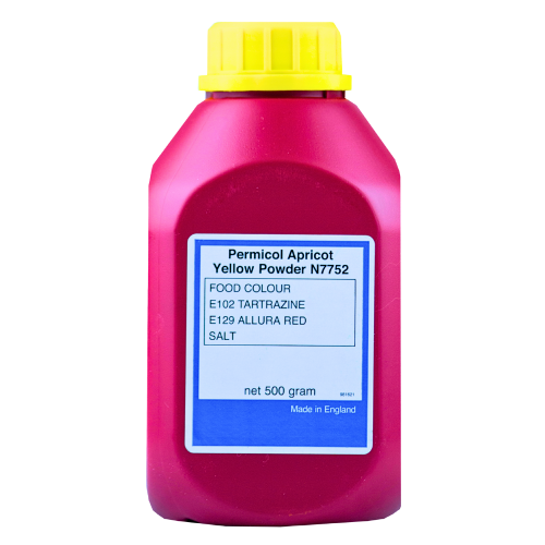 N7752 Permicol Apricot Yellow Food Colour-黃粉-500g-COL108
