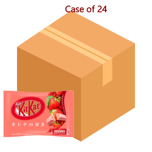 Nestle Kitkat - Mini Strawberry-雀巢迷你奇巧巧克力威化-草莓味-124g-CHONT105-24