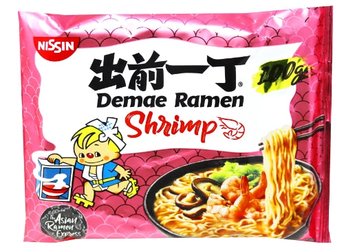 Nissin Noodles - Shrimp-出前一丁鮮蝦麵-100g-INN128A