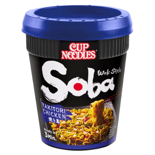 Tải hình ảnh vào trình xem Thư viện, Nissin Soba Fried Cup Noodles - Chicken Yakitori-日清串雞蕎麥杯麵-87g-INN257
