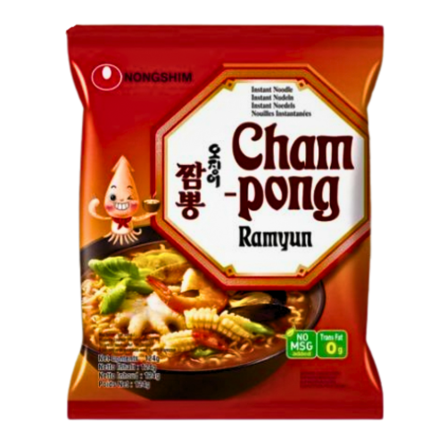 Nong Shim Cham Pong Ramyun-農心辣魷魚味湯麵-124g-INNS107