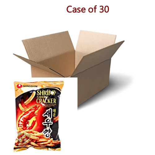 Load image into Gallery viewer, Nong Shim Hot &amp; Spicy Shrimp Flavoured Crackers-農心辣蝦條-75g-SNACNS103-30
