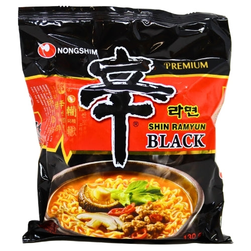 Nong Shim Premium Shin Black Ramyun-農心辛辣麵(黑色包裝)-130g-INNS111