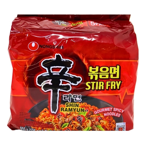 *Nong Shim Stir Fry Noodle - Shin Ramyun (Multi Pack)*-*農心辛辣拌麵*-5_131g-INNS120
