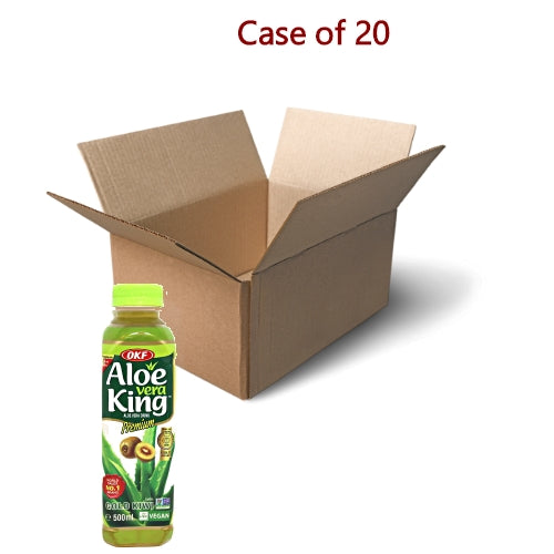 OKF Aloe Vera Drink - Gold Kiwi-蘆薈王庫拉索蘆薈汁-奇異果味含果粒-500ml-DRIOKF120-20
