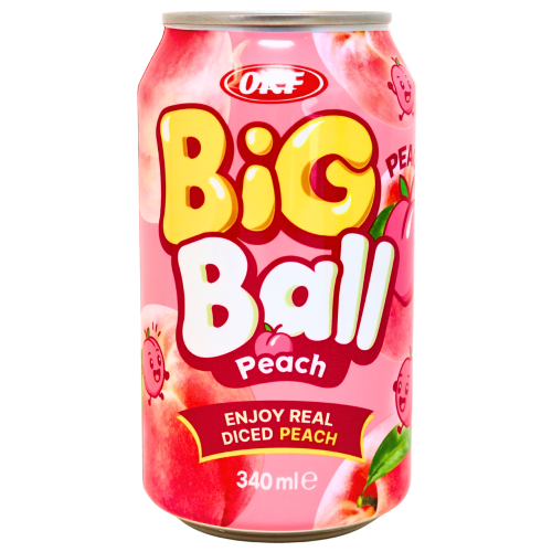 OKF Big Ball Peach Drink-蘆薈王果粒白桃飲料-340ml-DRIOKF258