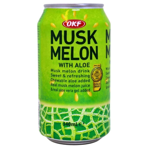 OKF Musk Melon with Aloe-蘆薈王哈密瓜飲料含蘆薈粒-340ml-DRIOKF253
