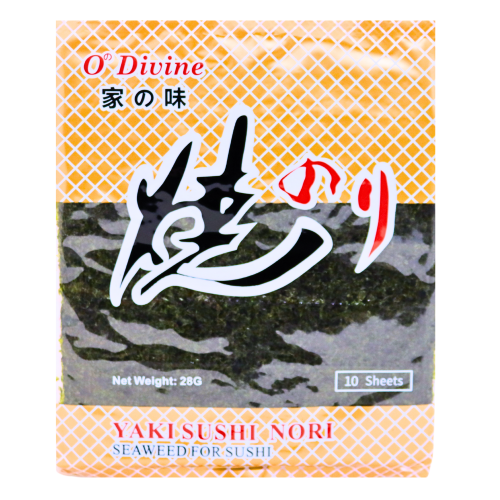 Load image into Gallery viewer, O'Divine Sushi Nori (10 sheets)-壽司紫菜10片-28g-JPN259
