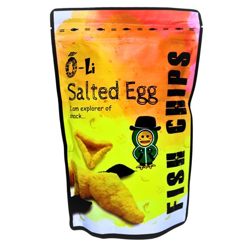 O-LI Salted Egg Fish Chips-O-LI 咸蛋黄香脆鱼酥-80g-SNACOLI102