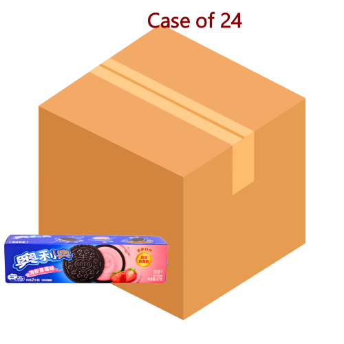 Oreo Cookies - Strawberry-奧利奧草莓味夾心餅乾-97g-BISOO116-24