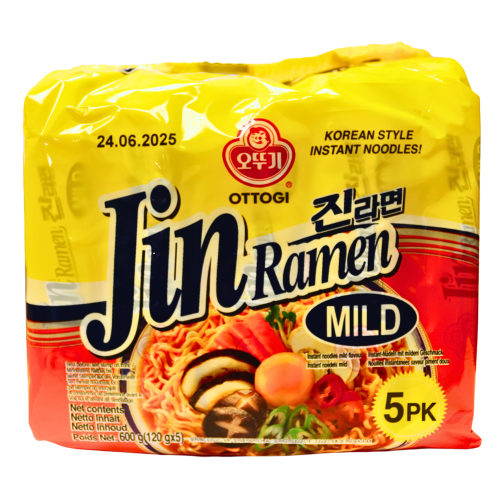 Load image into Gallery viewer, Ottogi Jin Ramyun - Mild (Multi Pack)-韓國不倒翁微辣味金拉面-5_120g-INOT102

