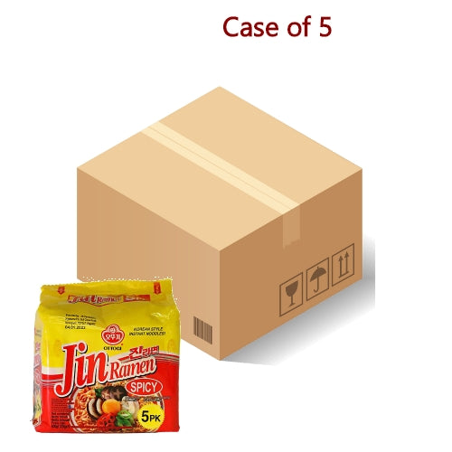 Load image into Gallery viewer, Ottogi Jin Ramyun - Spicy (Multi Pack)-韓國不倒翁辣味金拉面-5_120g-INOT101-5
