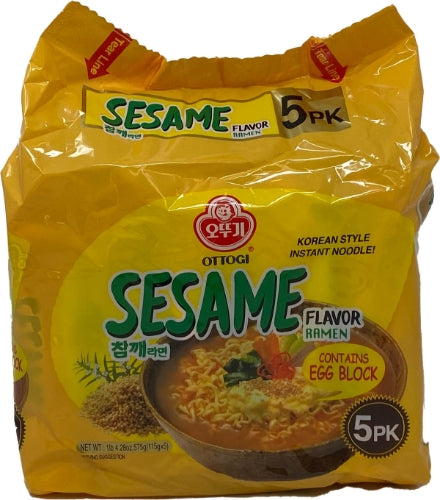 Ottogi Sesame Ramyun - Multi Pack-韓國不倒翁麻油拉面 - 5包装-5_115g-INOT108