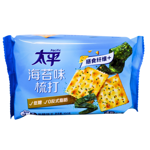 Pacific Saltine Crackers - Seaweed Flavour-太平梳打餅乾 (海苔味)-100g-BISPF103
