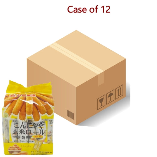 Pei Tien Konjac Brown Rice Roll - Egg Yolk-北田蒟蒻糙米捲-卵黃味(蛋黃)-160g-SNACPT201-12