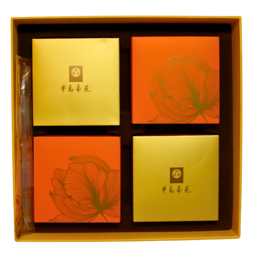 Peninsula Double Yolk White Lotus Seed Paste Mooncakes-半島豪苑雙黃白蓮蓉月餅-640g-MOON281