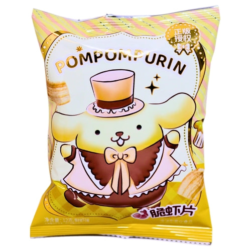 QSS PomPomPurin Crispy Prawn Cracker Slices-QSS 布丁狗脆蝦片（鮮蝦味）-12g-SNACQSS202