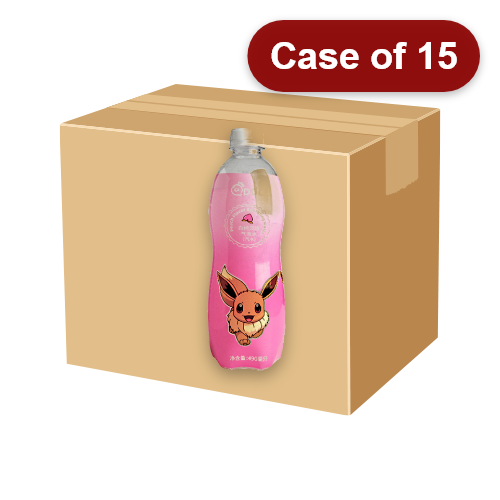 Q Dol Pokemon Soda - Peach (Eevee)-夢可寳白桃風味氣泡水-490ml-DRIQD401-15