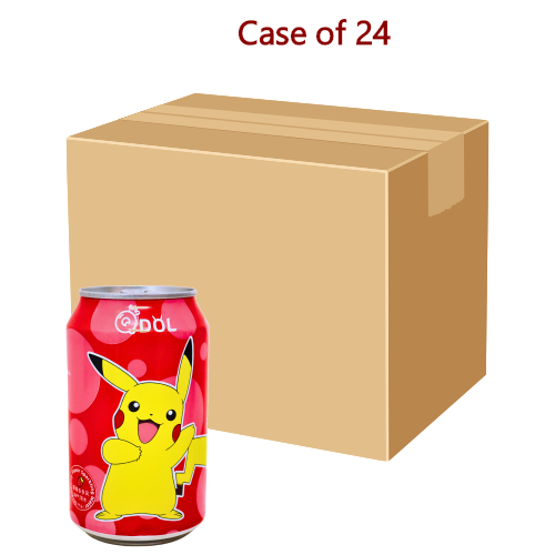 Q Dol Pokemon Soda - Strawberry (Gengar)-寶可夢草莓風味氣泡水-330ml-DRIQD304-24