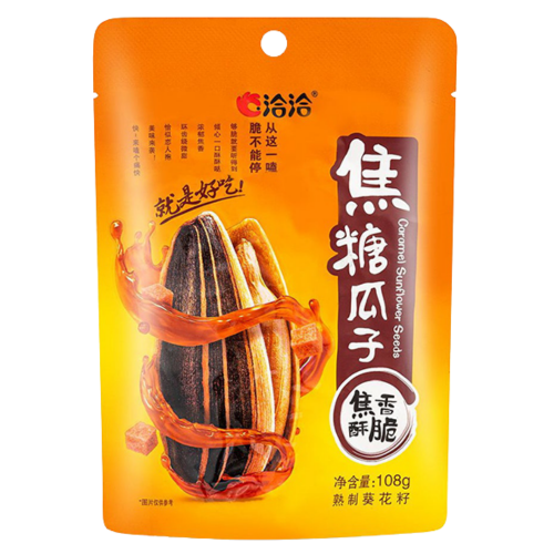 Qia Qia Sunflower Seeds - Caramel-洽洽焦糖瓜子-108g-SNACQQ109