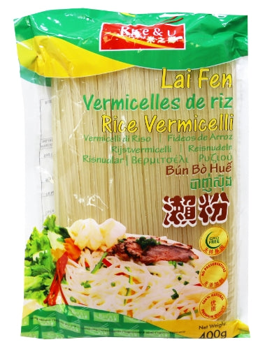 Load image into Gallery viewer, R&amp;U Rice Vermicelli (LaiFen)-米之鄉瀬粉-400g-DNOOR101
