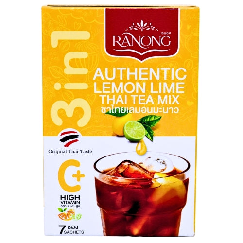 Ranong Tea 3 in 1 Thai Tea - Lemon Lime-泰國即溶茶-檸檬青檸口味-7_25g-IDRI352A