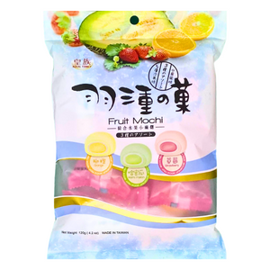 Royal Family Fruit Mochi (Strawberry, Orange, Melon) 120g-皇族羽三重の菓麻糬(草莓,柳橙,哈密瓜)-120g-SNACRF104