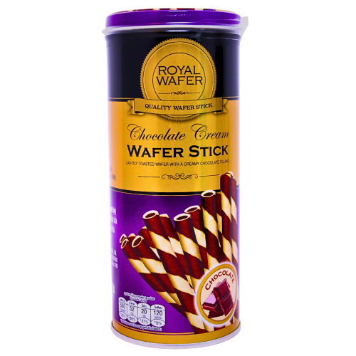 Royal Wafer Chocolate Wafer Sticks-巧克力夾心威化卷-125g-BISRW101