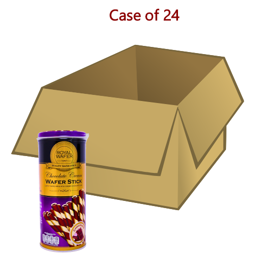 Royal Wafer Chocolate Wafer Sticks-巧克力夾心威化卷-125g-BISRW101-24