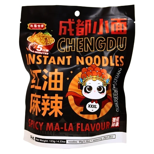 SK Chendu Noodles - Spicy Mala-巴蜀世家成都小面-紅油麻辣味-123g-INSK110