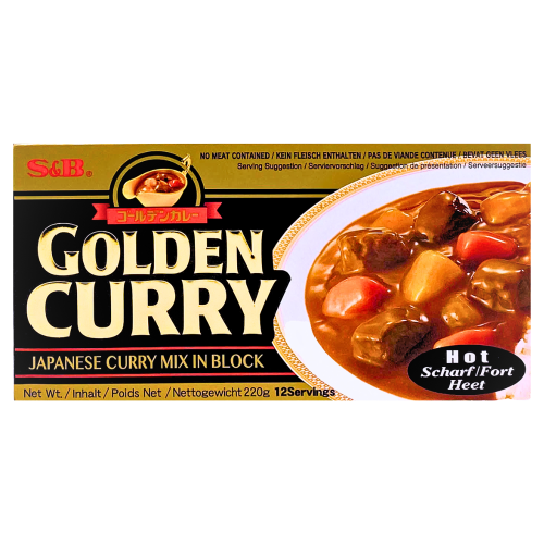 S&B Golden Curry Sauce Mix - Hot-日本咖喱醬 - 辣味-220g-CUR408