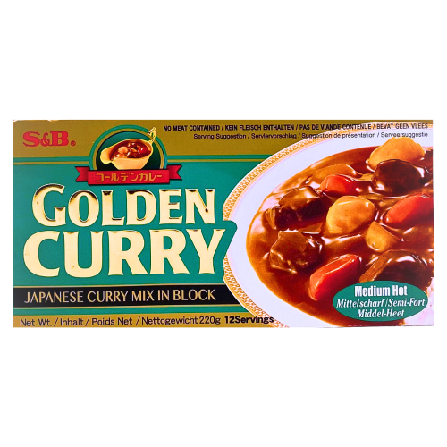 S&B Golden Curry Sauce Mix - Medium Hot-日本咖喱醬 - 中辣-220g-CUR407