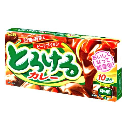S&B Torokeru Curry - Medium Hot-日本快溶咖喱醬- 中辣-180g-CUR436