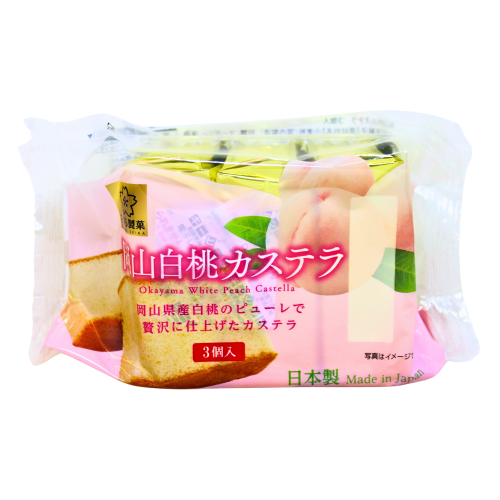 Sakura Okayama White Peach Cake-SAKURA 白桃味蛋糕-120g-SNACSA102