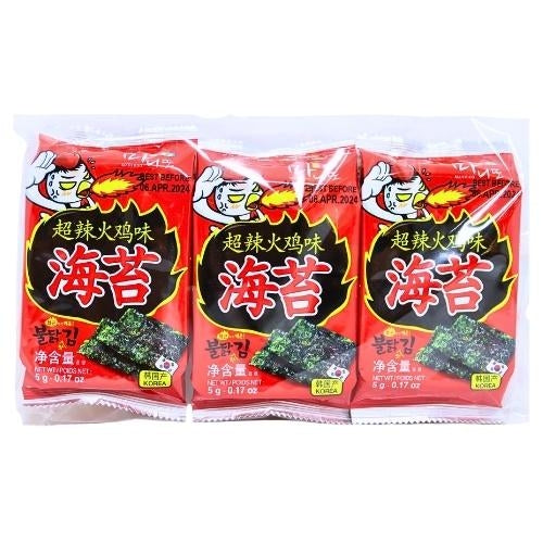 SamYang Roasted Seaweed - Hot Chicken-三養辣火雞烤海苔-3_5g-SNACSY204