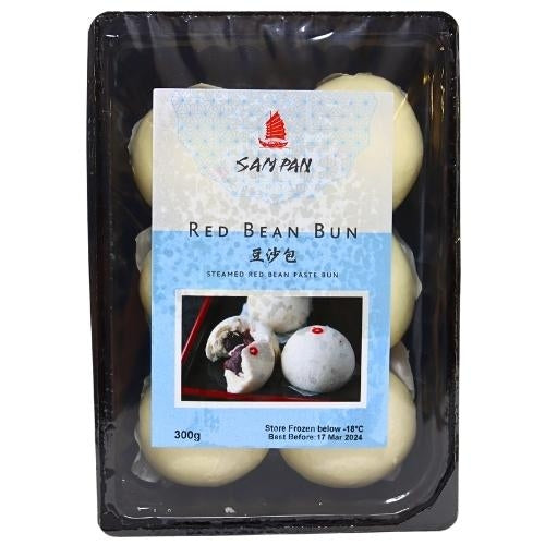 Sam Pan Red Bean Bun (6)-舢舨紅豆飽-300g-DIMSP104