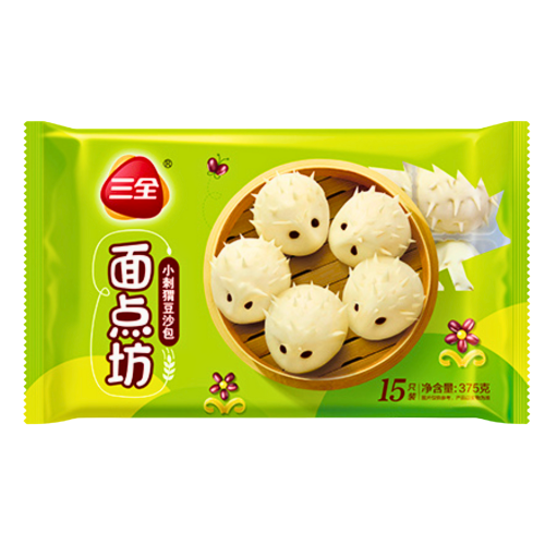 ギャラリービューアに画像を読み込む、SanQuan Hedgehog Red Bean Paste Bun-三全小刺猬豆沙飽-375g-DIMSQ104
